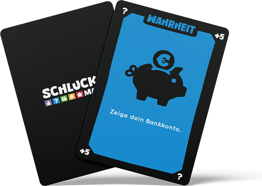 Schluck mal!, Kartenrückseite und eine Wahrheitskarte
